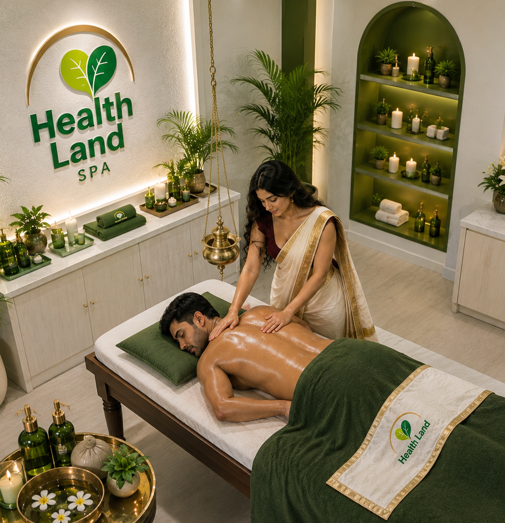 Ayurvedic massage treatment at Health Land Spa in Deira Dubai
