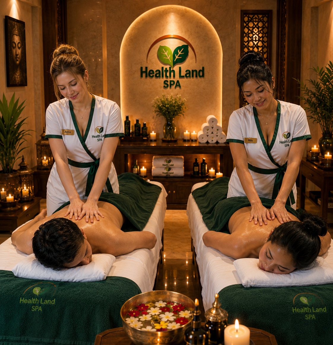 Couple massage treatment at Health Land Spa in Deira Dubai