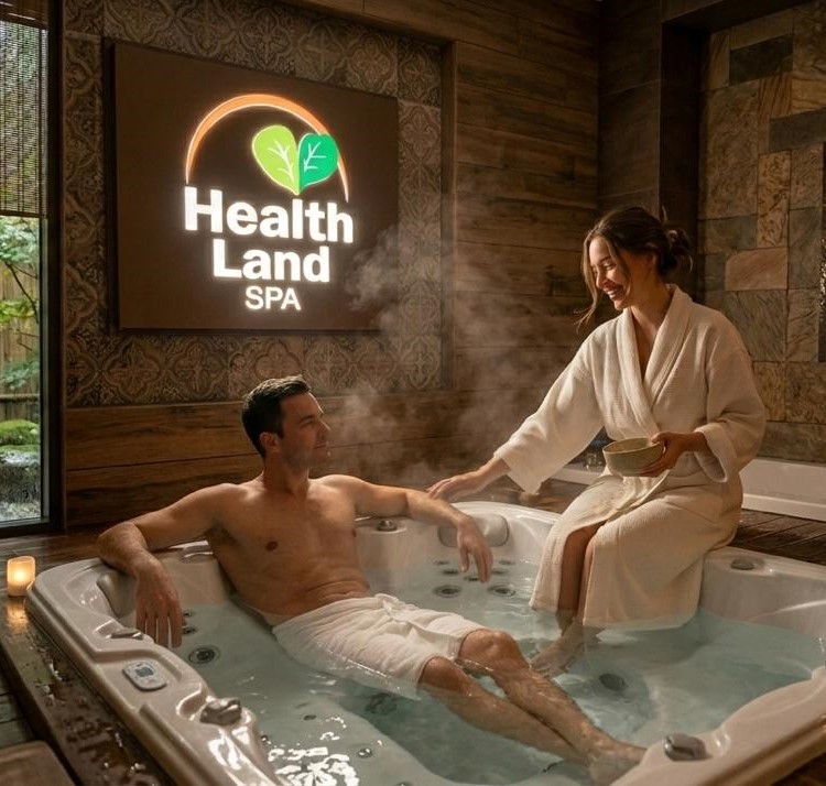 Jacuzzi bath with massage at a hotel spa in Deira Dubai