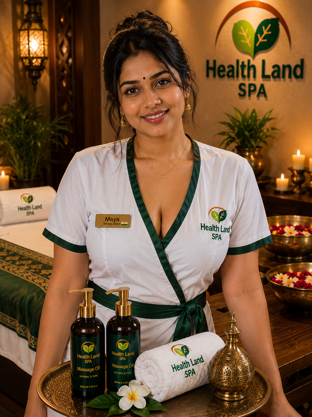 Massage therapist Maya from Kerala, India