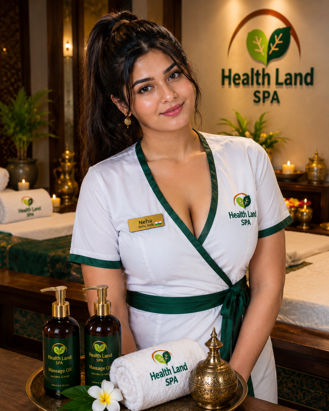 Massage therapist Neha from Delhi, India